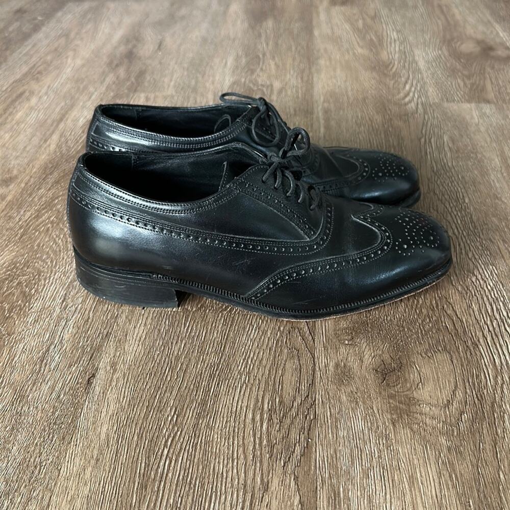 Florsheim Wingtip‎ Oxford Dress Shoes Black Men’s 9.5 3E Extra Wide